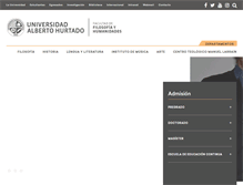 Tablet Screenshot of filosofiahumanidades.uahurtado.cl